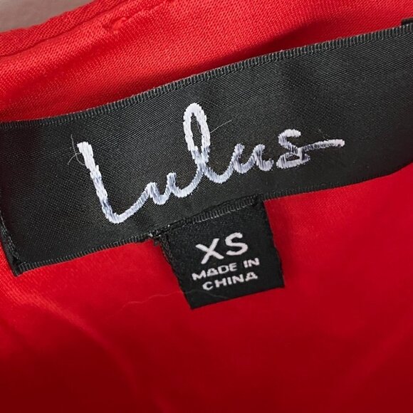 Lulus‎ Ruffle Floral Maxi Dress Red High Low Size XS Cold Shoulder In Bloom Boho - Picture 4 of 13